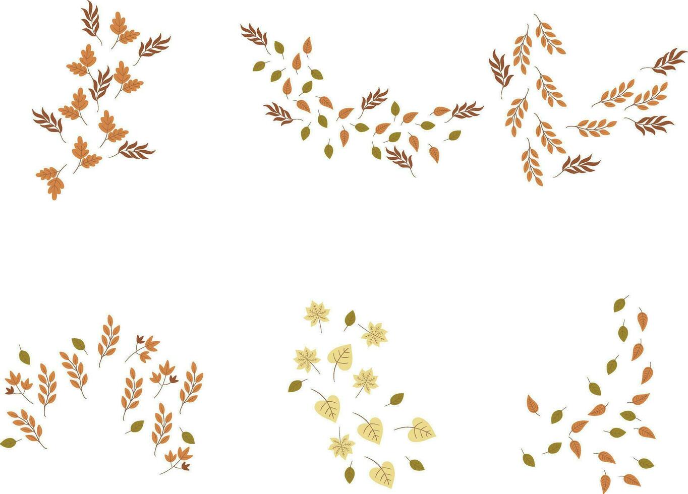 caído otoño hojas con vistoso concepto. follaje antecedentes. vector ilustración colocar.
