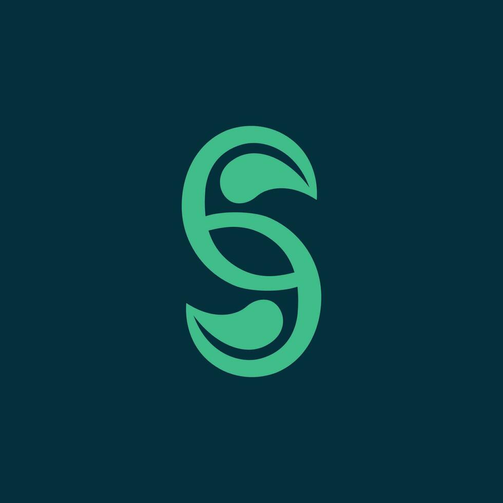 S logo with Leaf vector