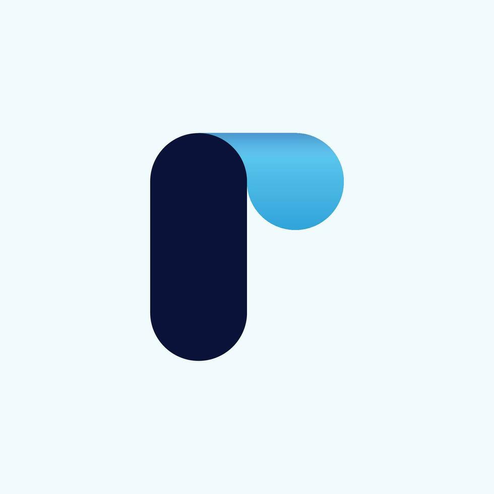 Gradient letter r logo vector