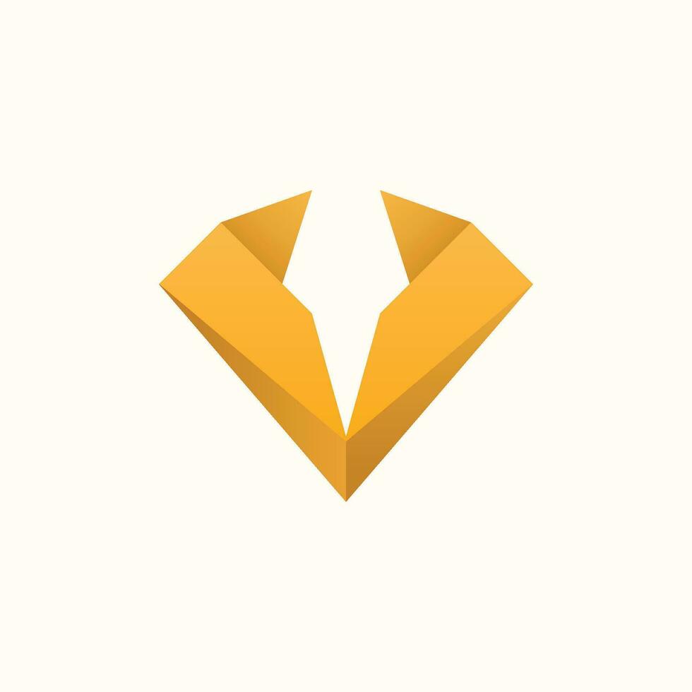Diamond 3d logo vector