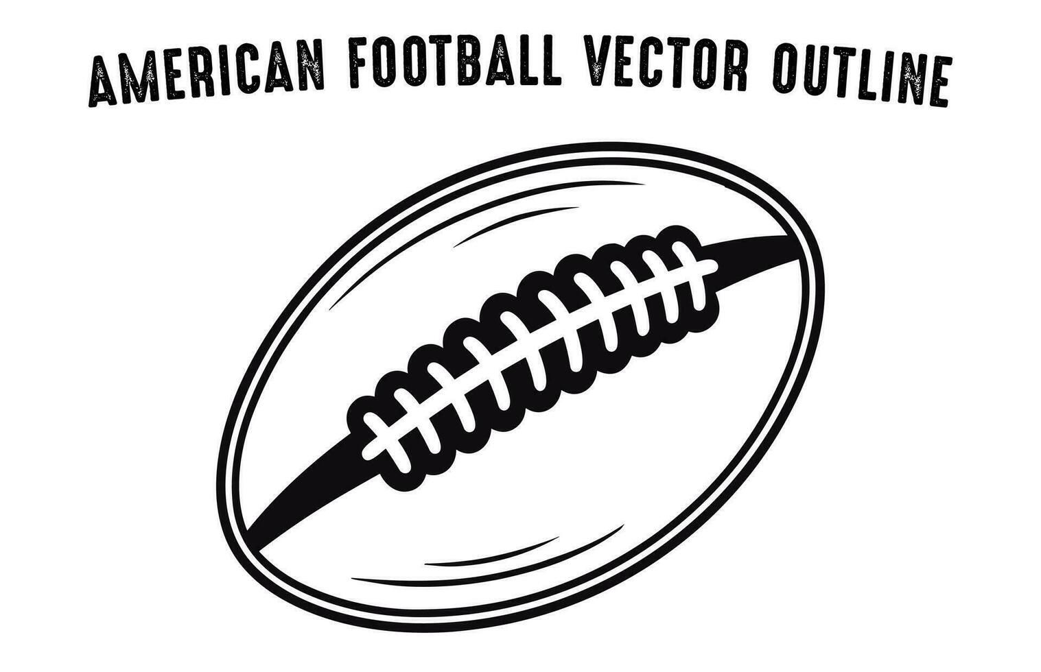 American Football outline vector, Free Rugby football clipart vector