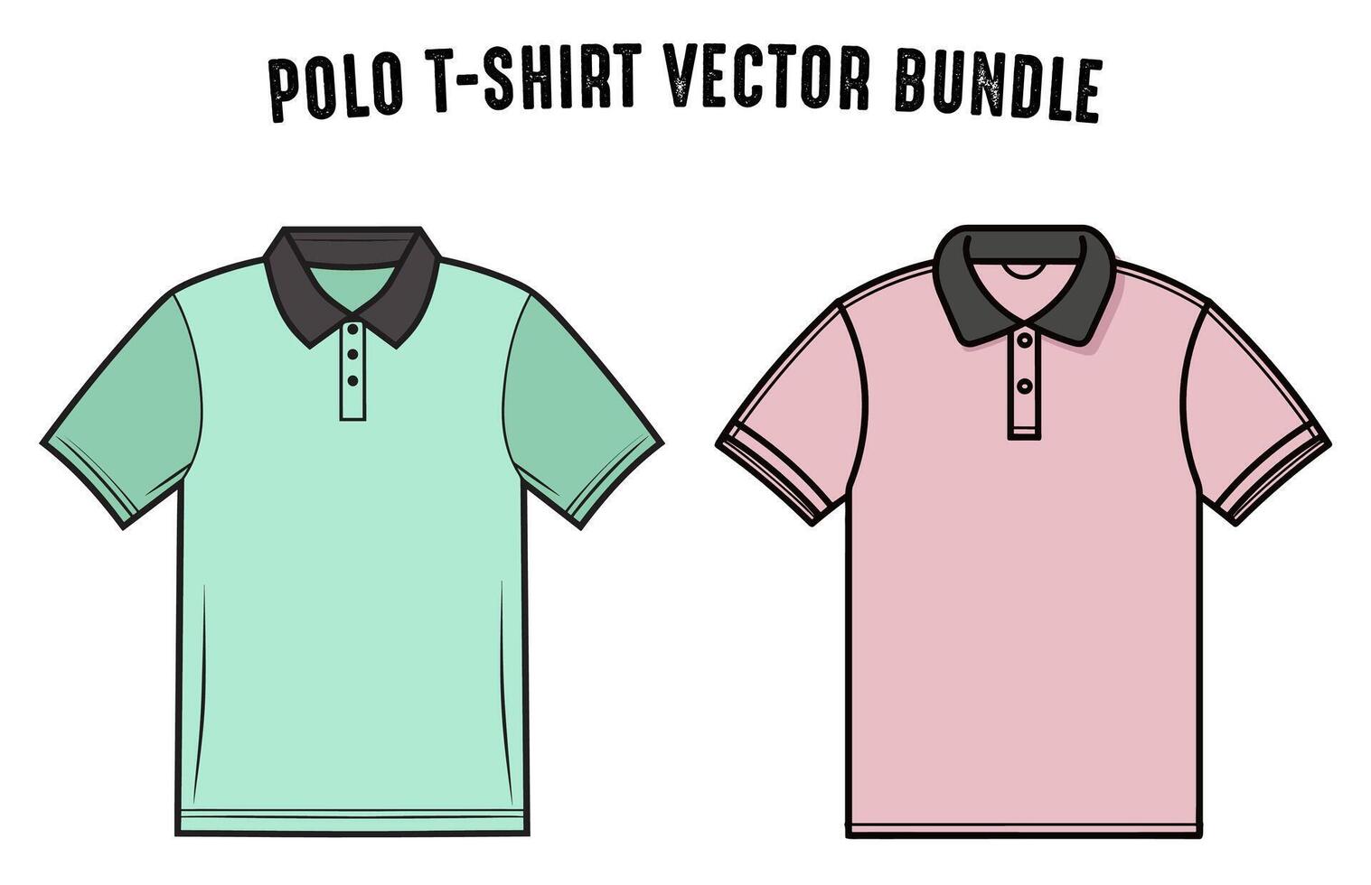 Polo t-shirt vector illustration template Free, White T-shirt vector drawing isolated on white background