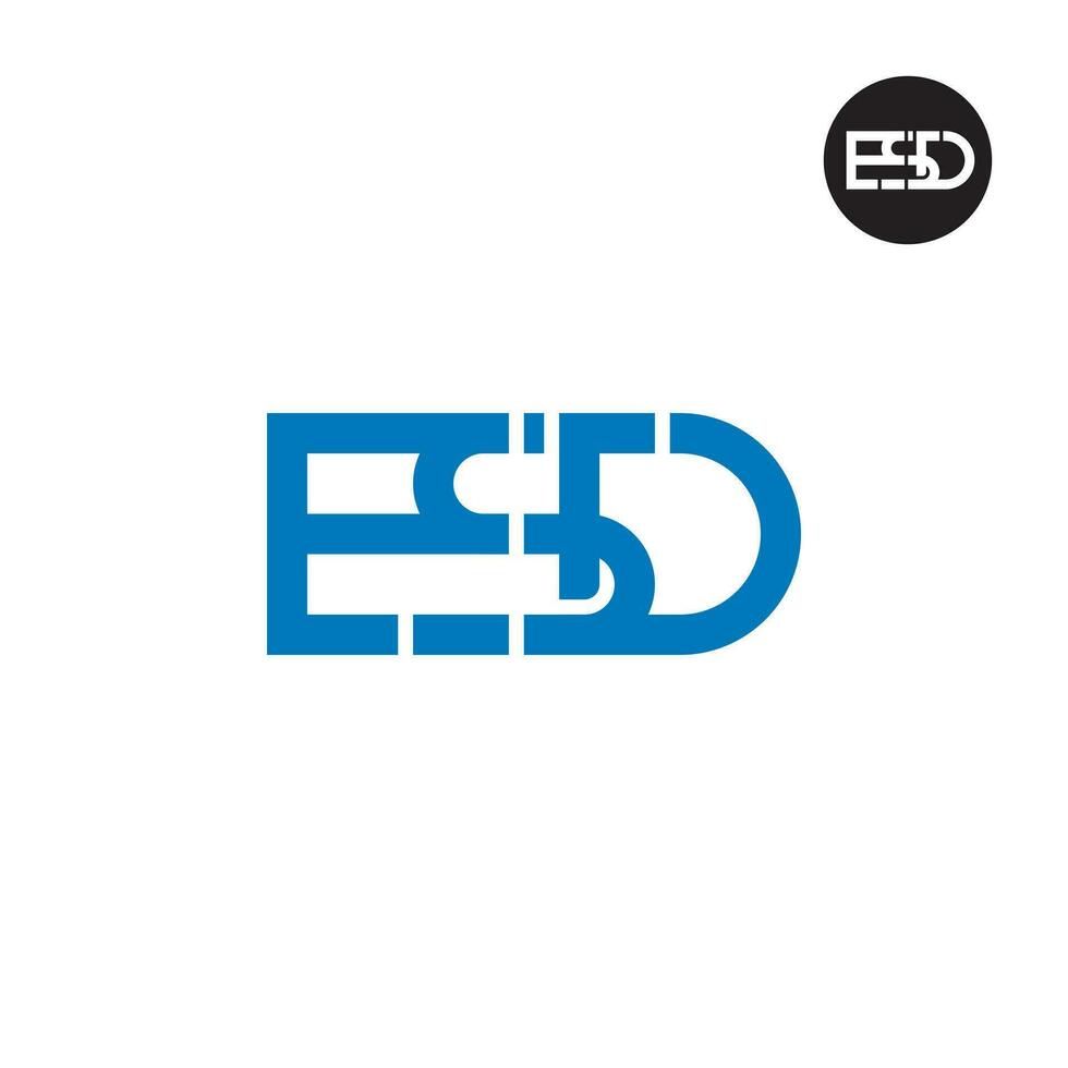 Letter ESD Monogram Logo Design vector