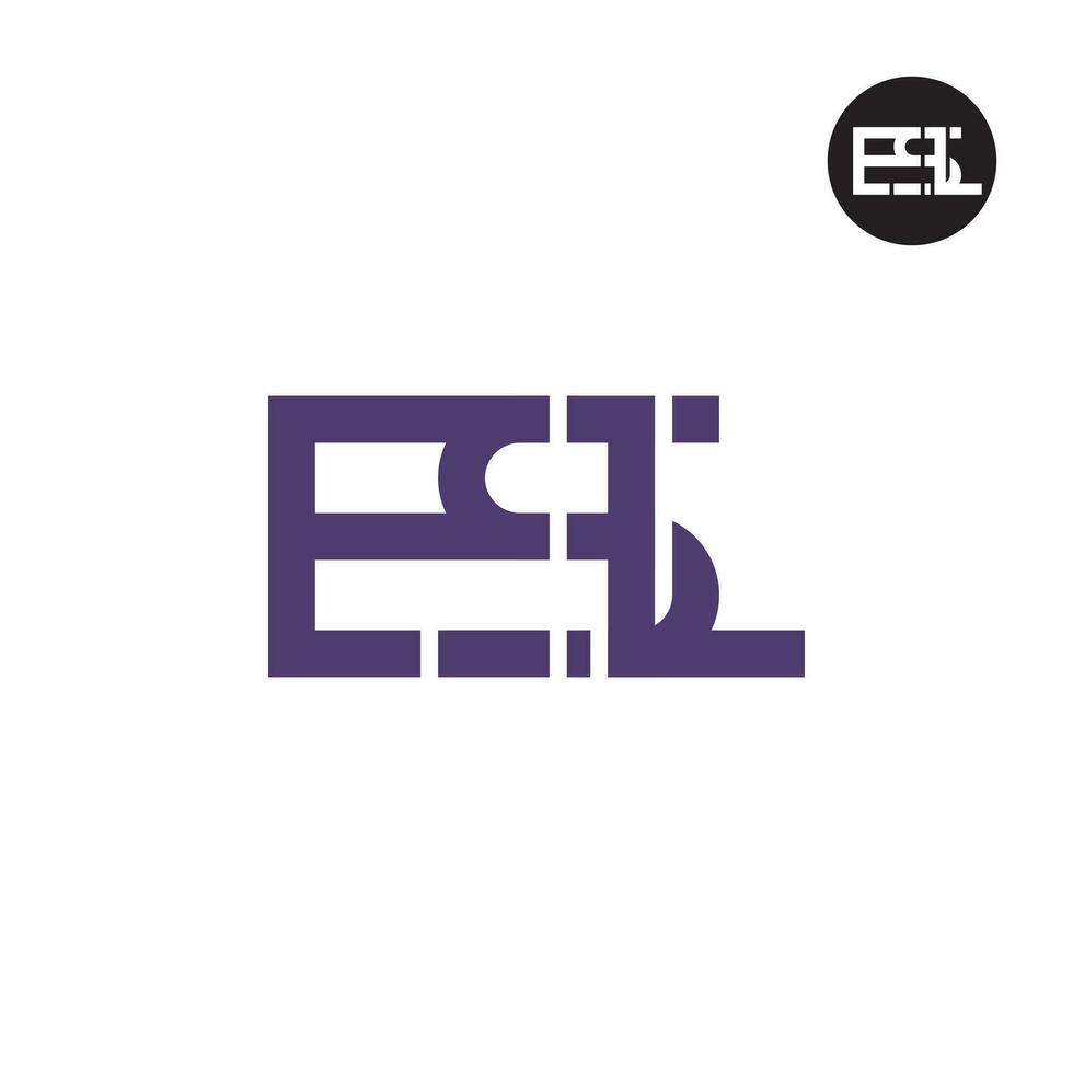 Letter ESL Monogram Logo Design vector