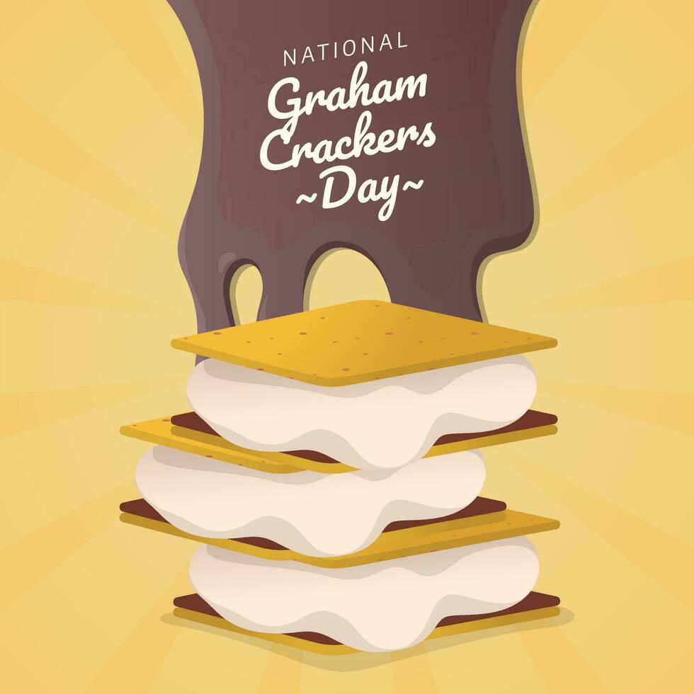National Graham Crackers Day design template good for celebration usage. graham crackers vector illustration. vector eps 10. flat design.