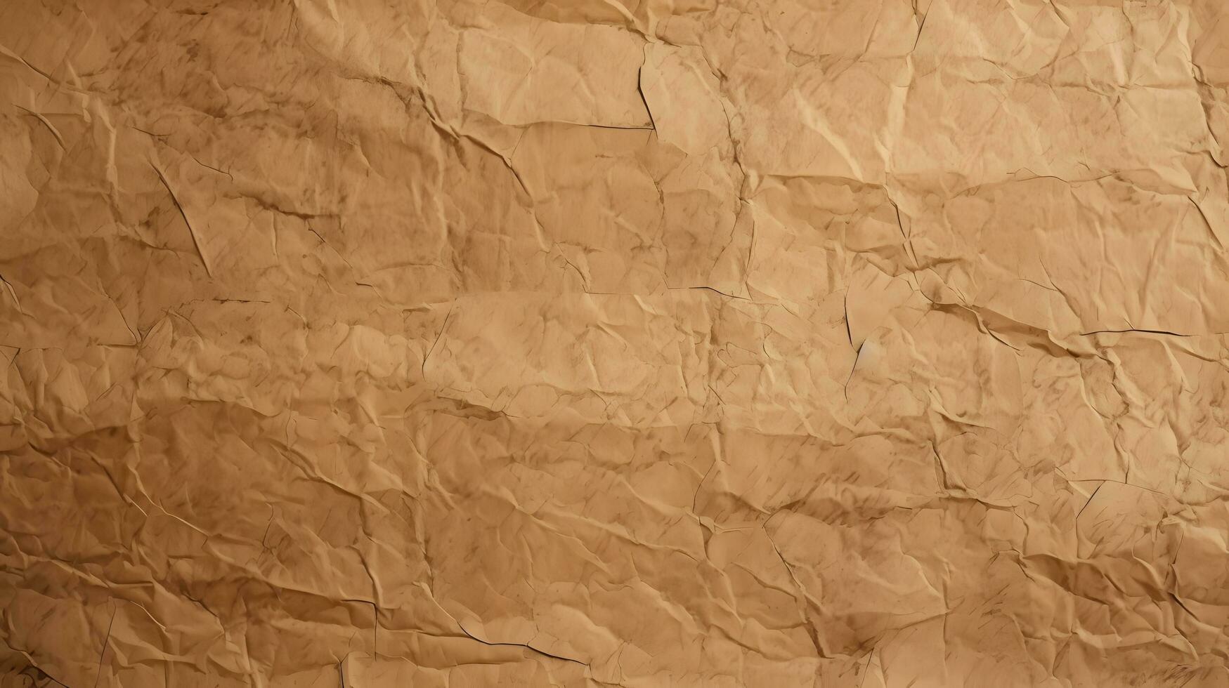 Paper vintage background. Recycle brown paper crumpled texture. AI Generated photo