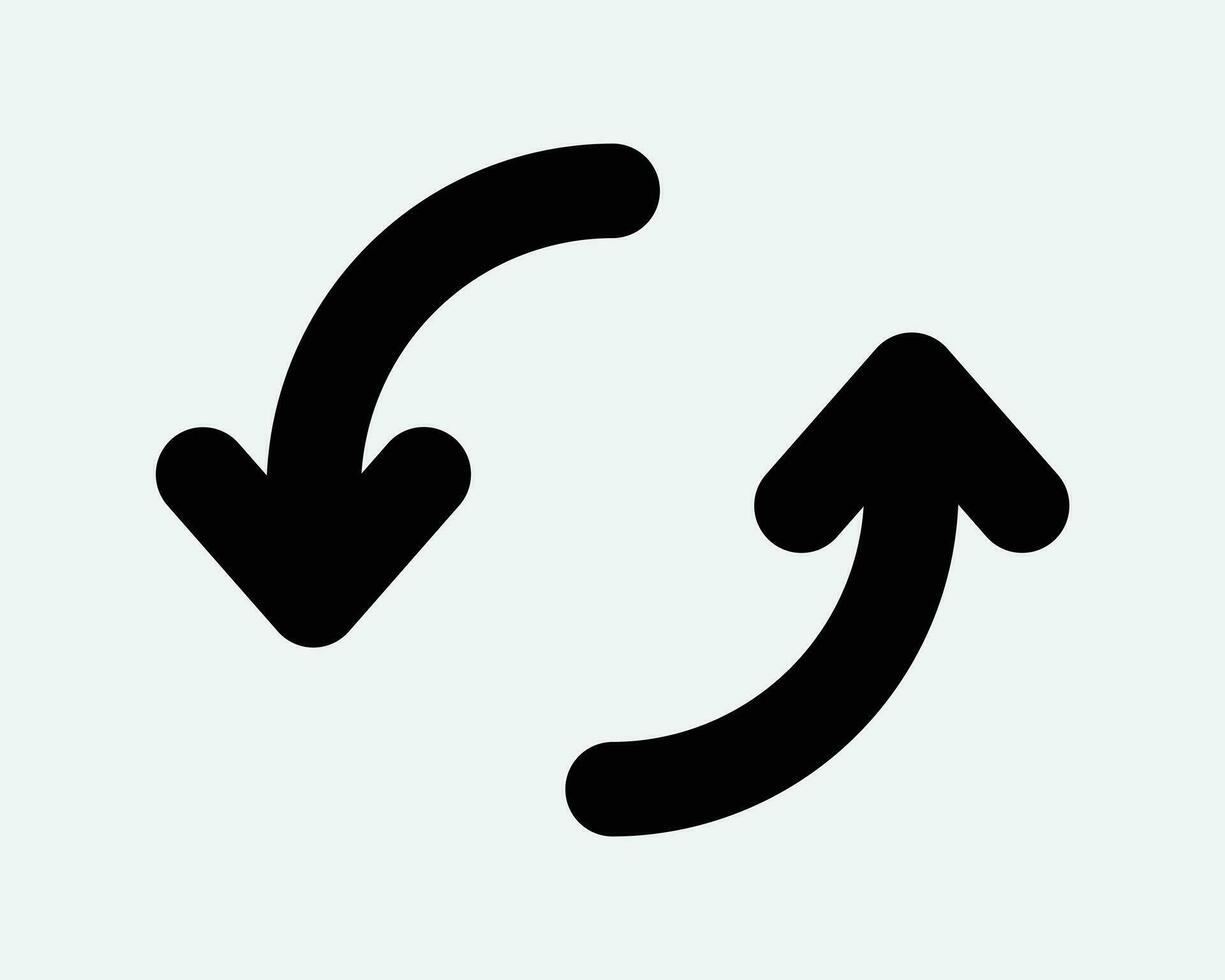 ciclo icono flecha puntero actualizar redondo circulo de nuevo repetir rebobinar repetición Reiniciar lazo reciclar negro blanco forma línea contorno firmar símbolo eps vector