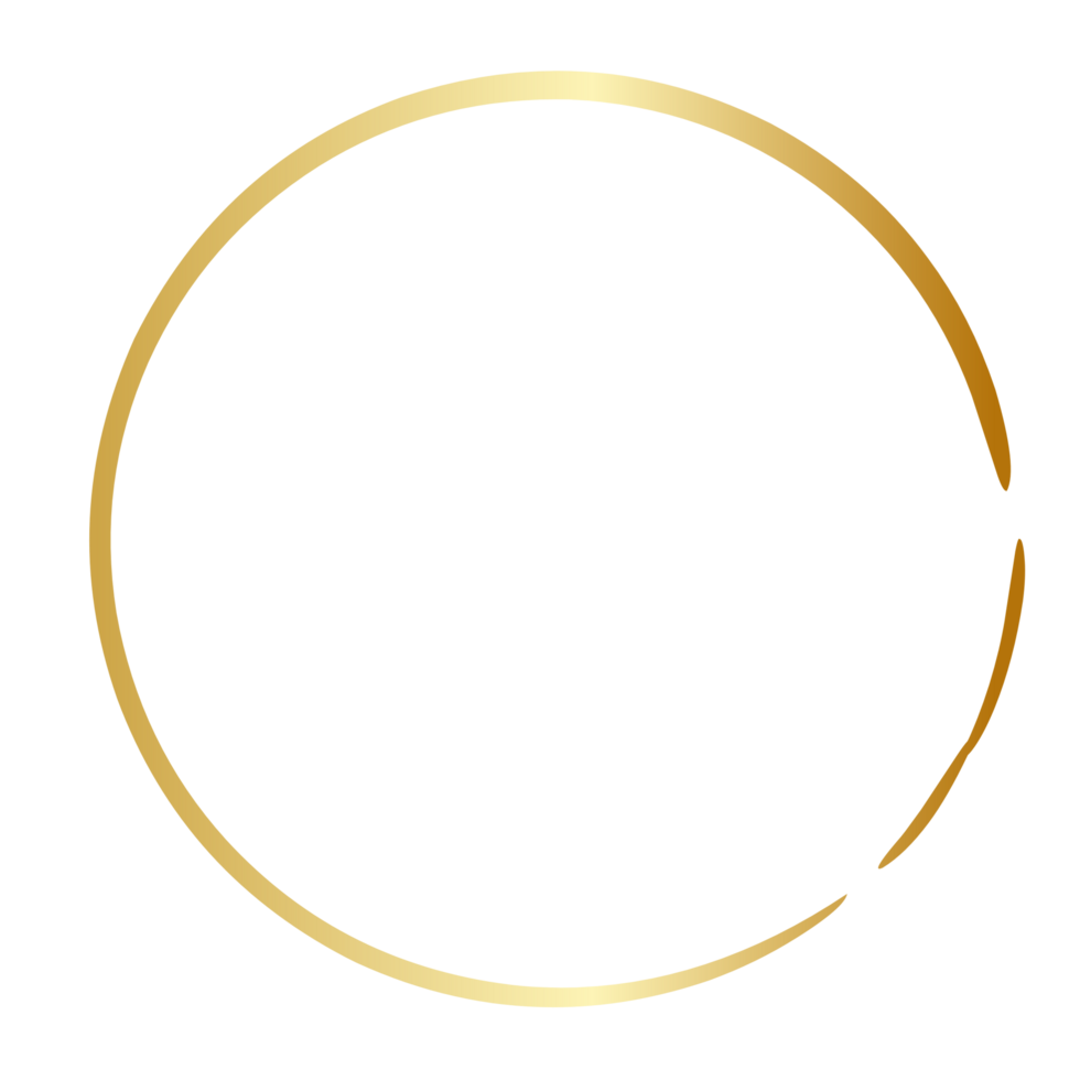 Golden circle for wedding ornament png