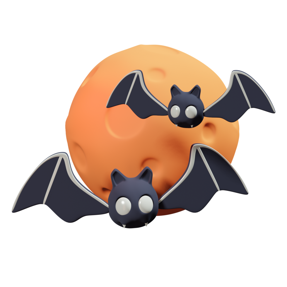 Bat. Halloween Icon 3D png