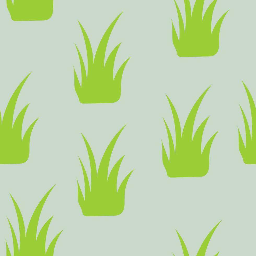 Vector grass pattern. Seamless pattern of grass leaves.