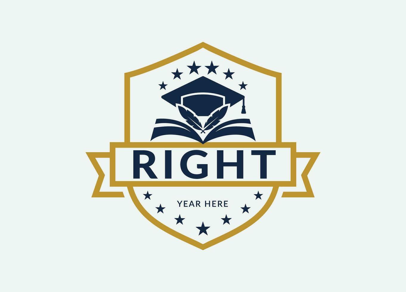 education institution vector logo design free template