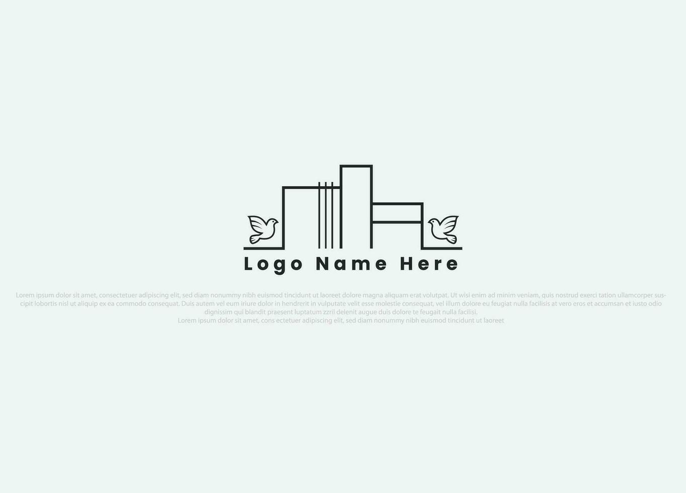 real estate sample logo design free template vector