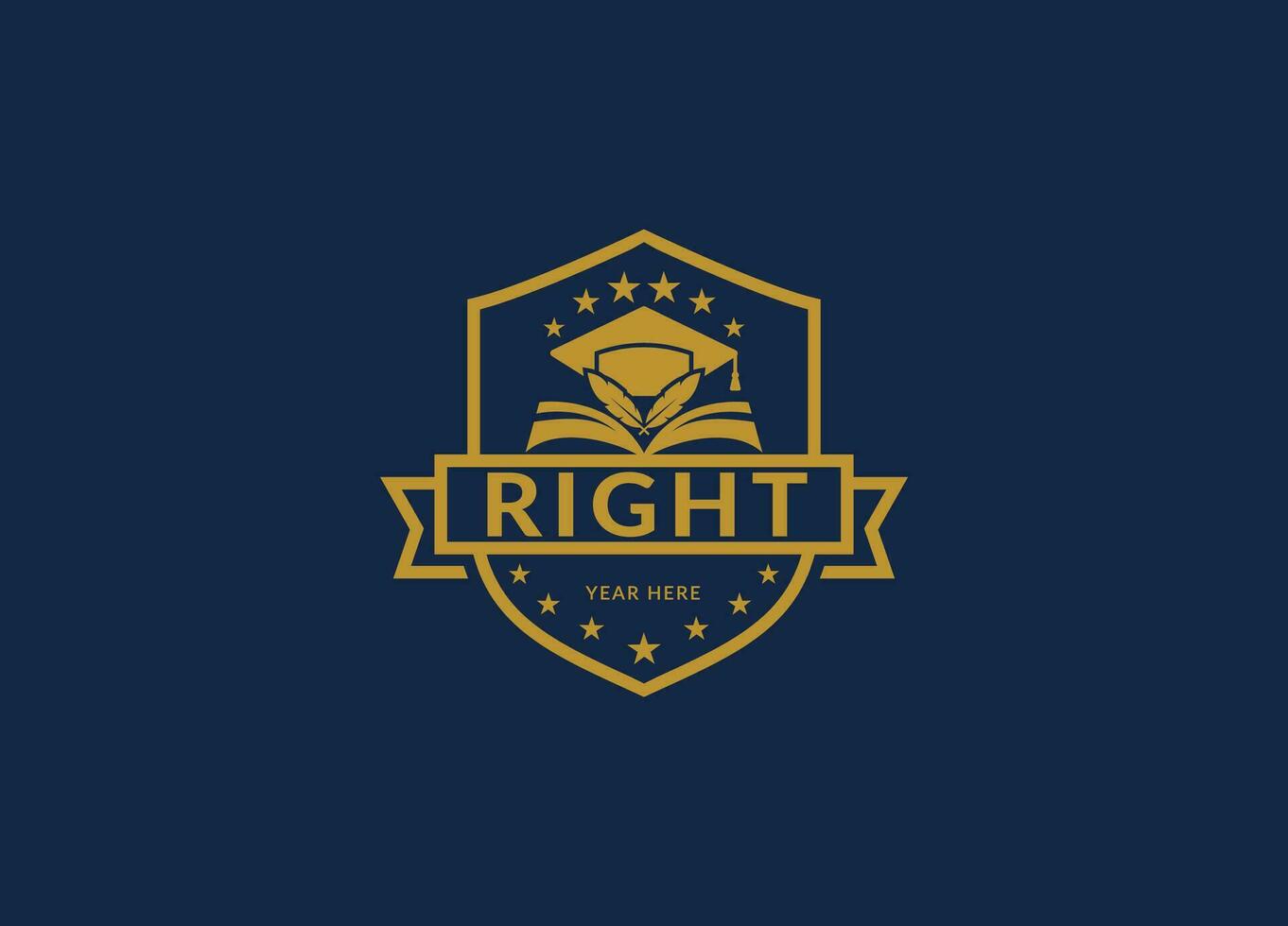education institution vector logo design free template