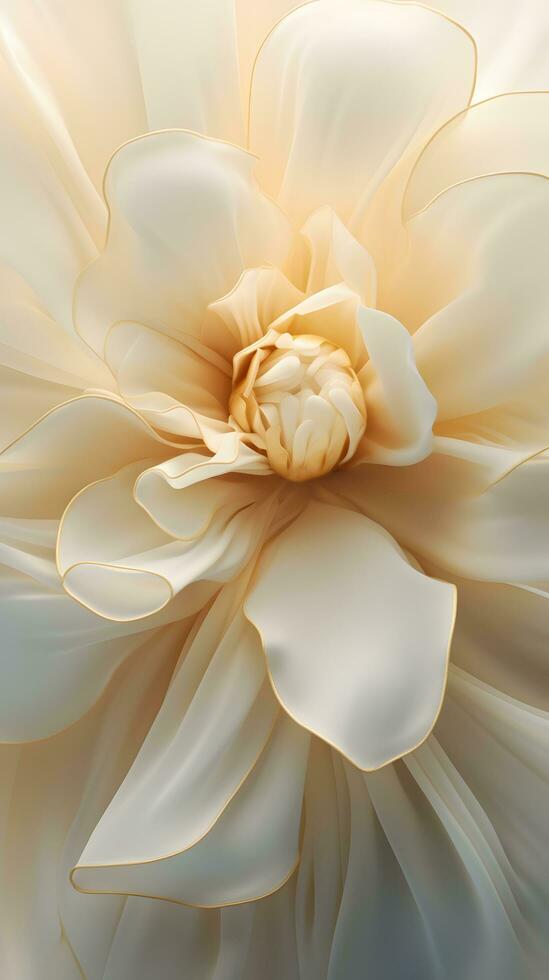 White background and gold art marble abstract art background. Golden line art flower and leaves organic shapes. AI Generated photo