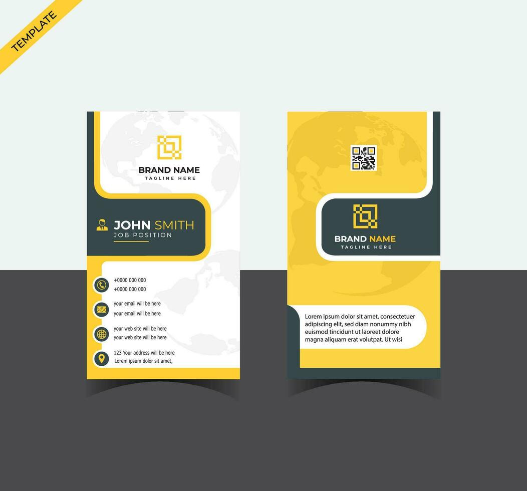 Free vector Creative Vertical Business Card Template.
