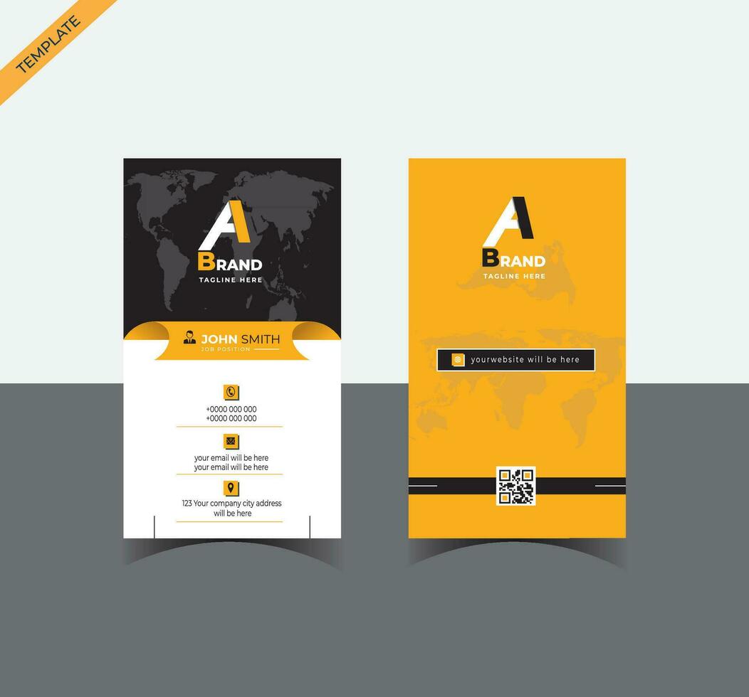 Free vector Creative Vertical Business Card Template.