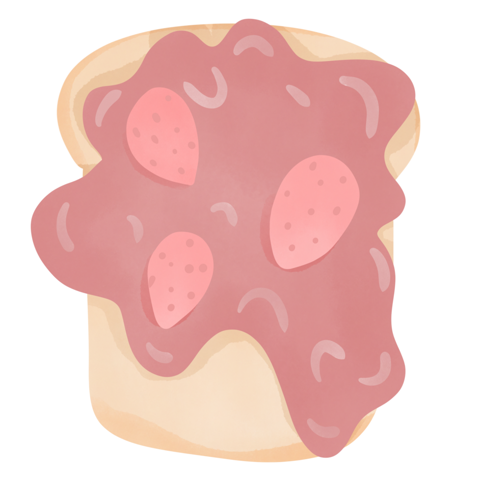 Toast with strawberry png