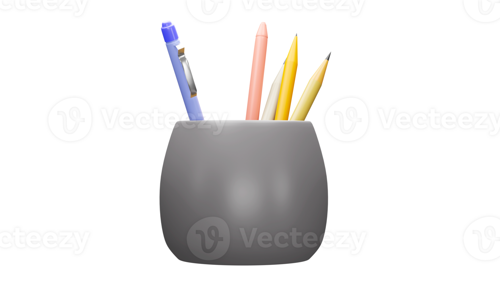 3D rendering of pen and pencil holder png
