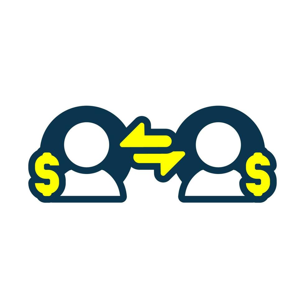 B2B business to business concept illustration flat design icon vector