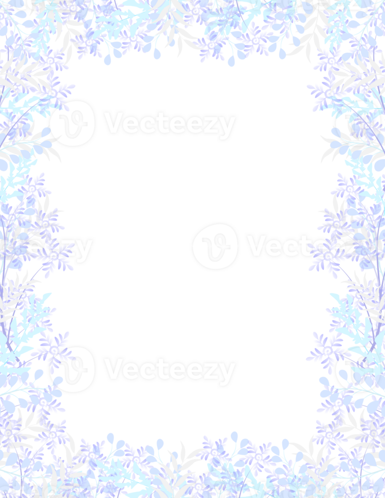 Rectangle winter frame with snowflake border png