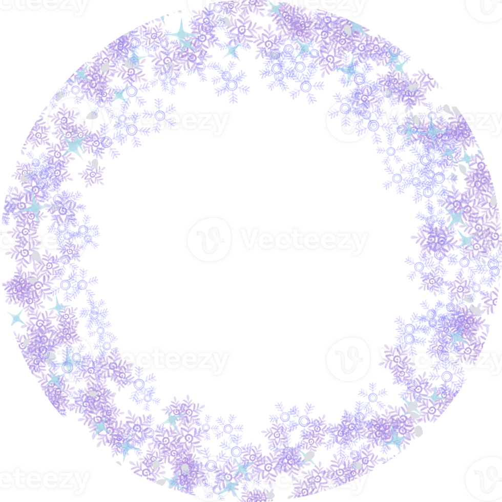 Snowflake wreath frame png