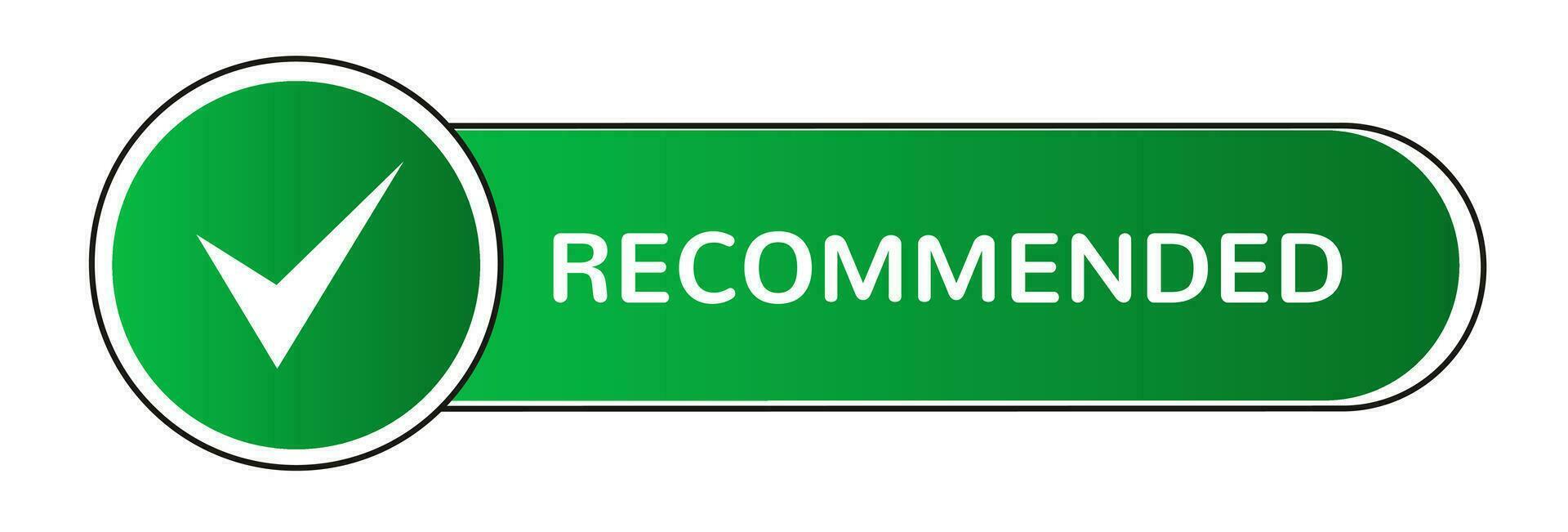 Recommended sticker with check symbol vector