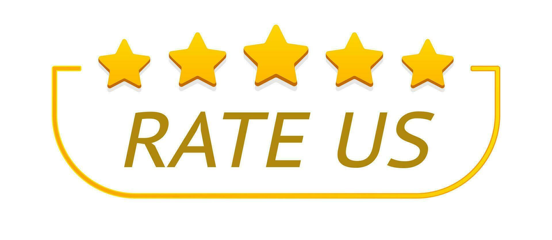 Rate us message for feedback for client comment concep vector