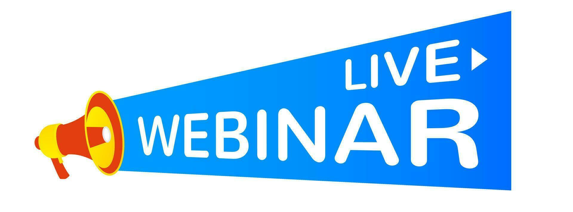 Webinar live emblem isolated on background vector