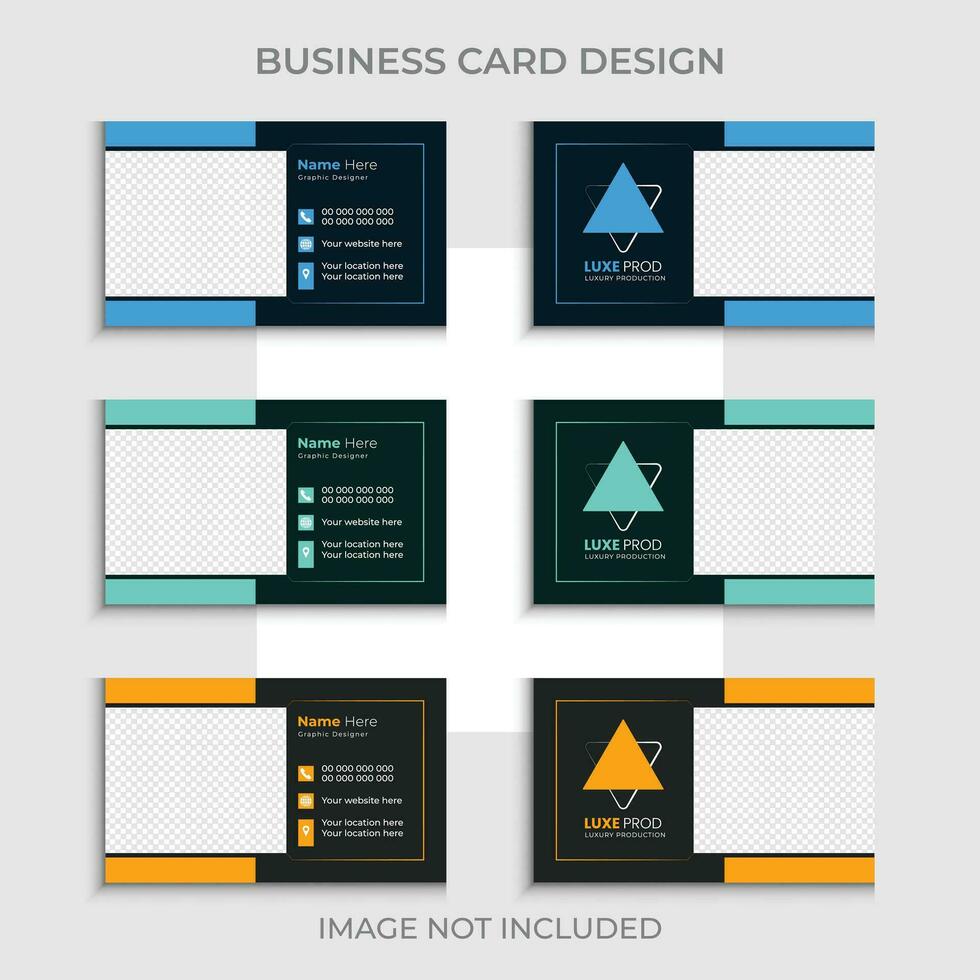 Vector modern professional business card design, abstract simple creative marketing agency visiting card design template with 3color concept.