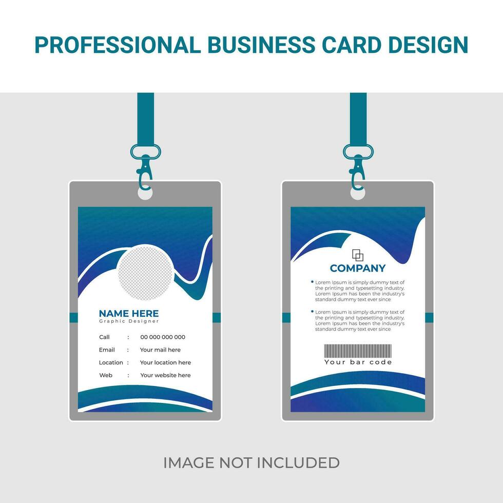profesional negocio carné de identidad tarjeta diseño, descanso vector