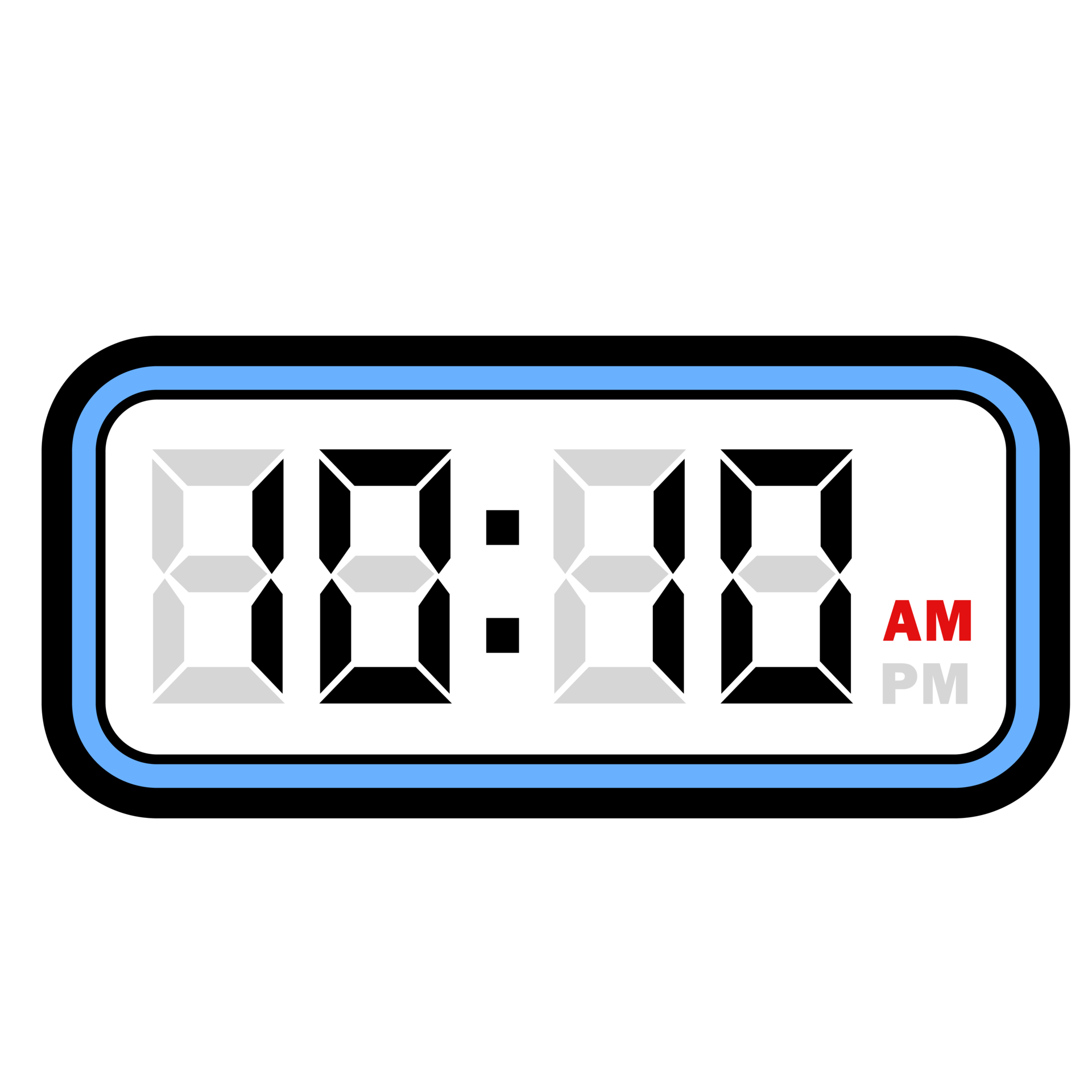 Digital Clock Time at 10.10, Digital Clock 12 Hour Format 32048472 PNG