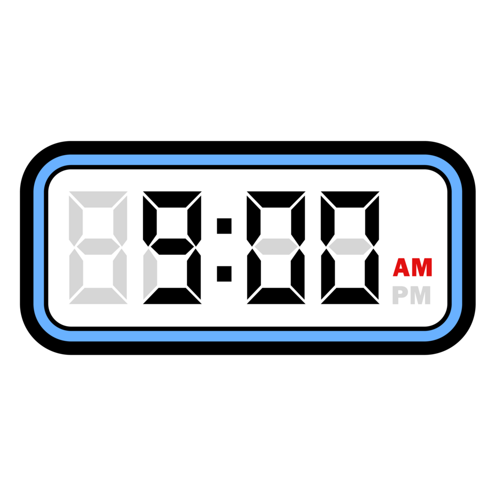 Digital Clock Time At 9 00 AM Digital Clock 12 Hour Format 32048483 PNG