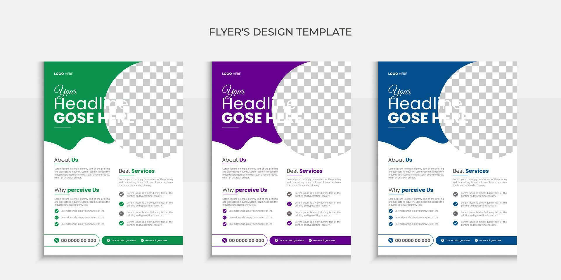 Modern Corporate Business, Flyer Design Template, perfect for creative professional Business, Creative Styles Flyer Design Layout Template in A4, Vector Unique Design Template.