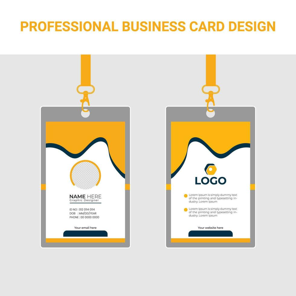 Professional business id card design, rest vector