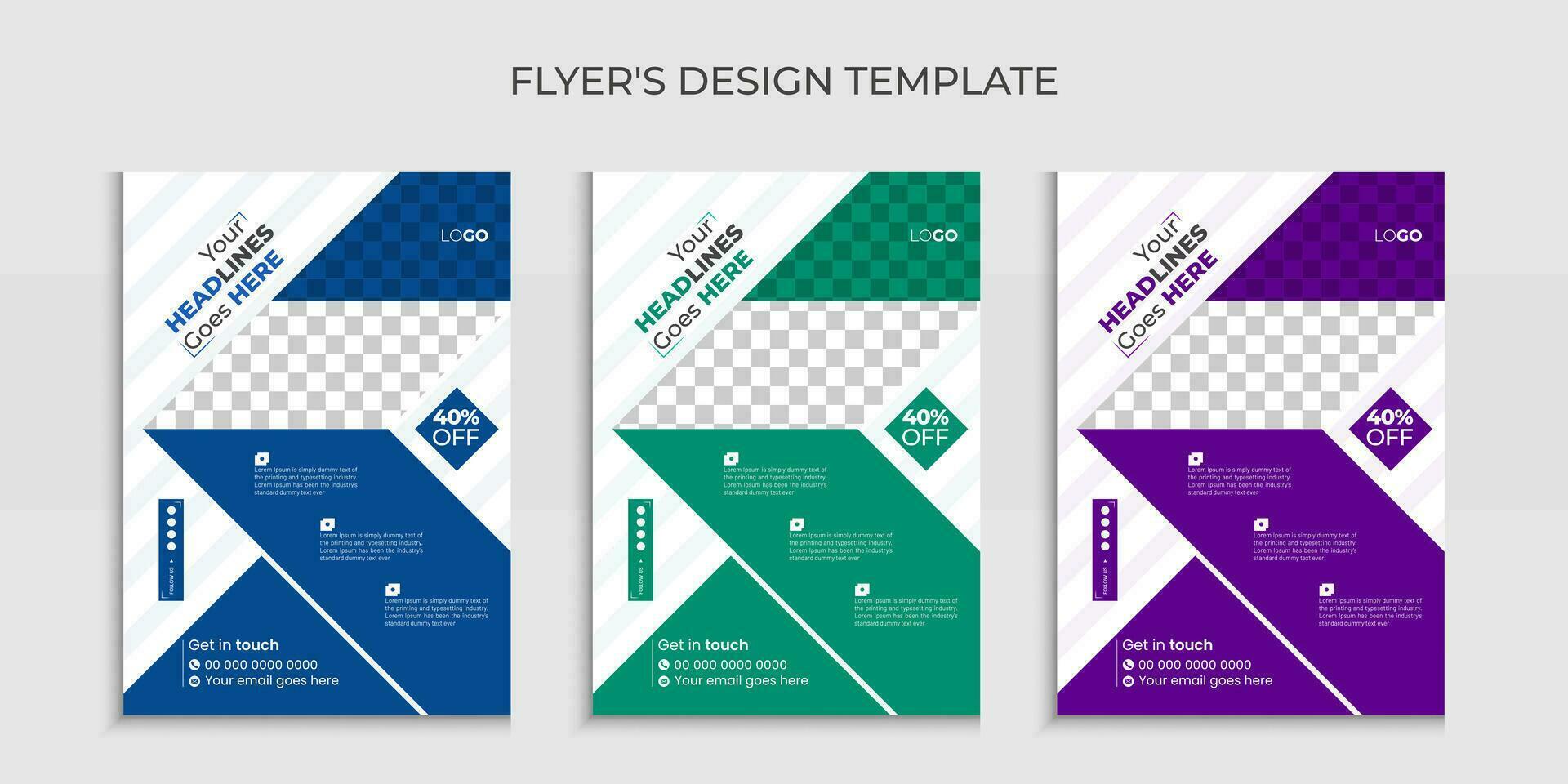 Modern Corporate Business, Flyer Design Template, perfect for creative professional Business, Creative Styles Flyer Design Layout Template in A4, Vector Unique Design Template.