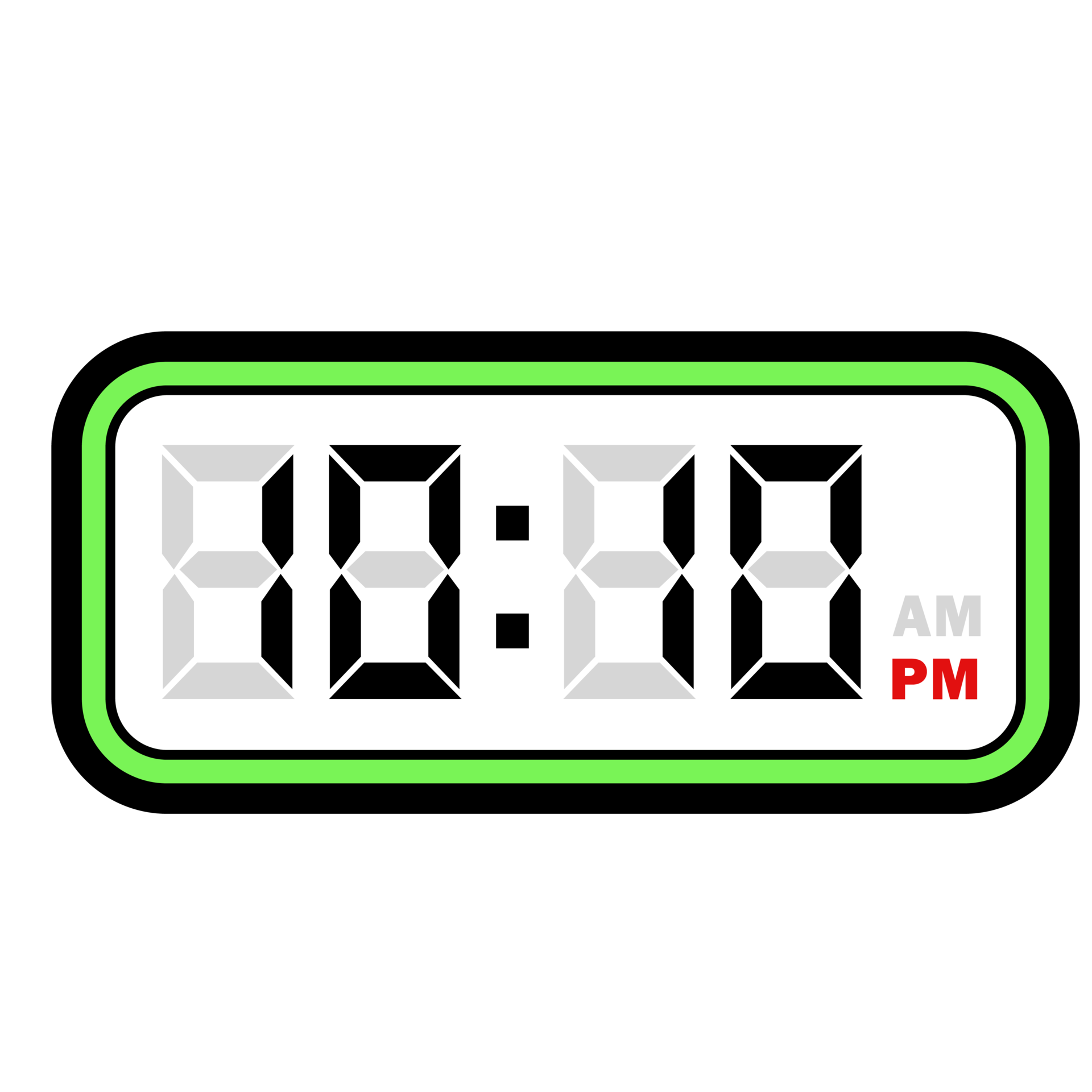 Digital Clock Time at 10.10, Digital Clock 12 Hour Format 32048636 PNG