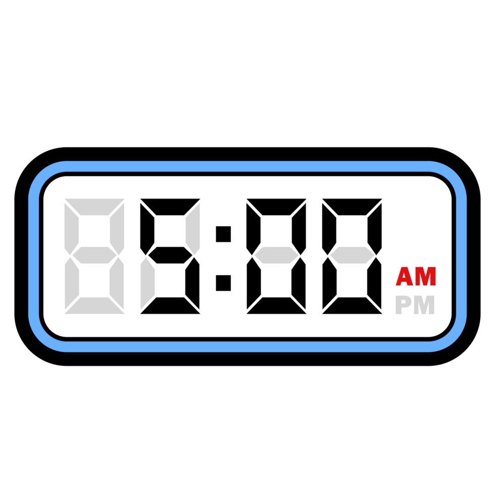 Digital Clock Time At 5 00 AM Digital Clock 12 Hour Format 32048640 PNG