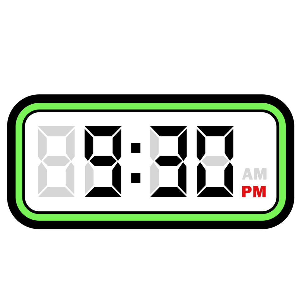 Digital Clock Time At 9 30 PM Digital Clock 12 Hour Format 32048653 PNG