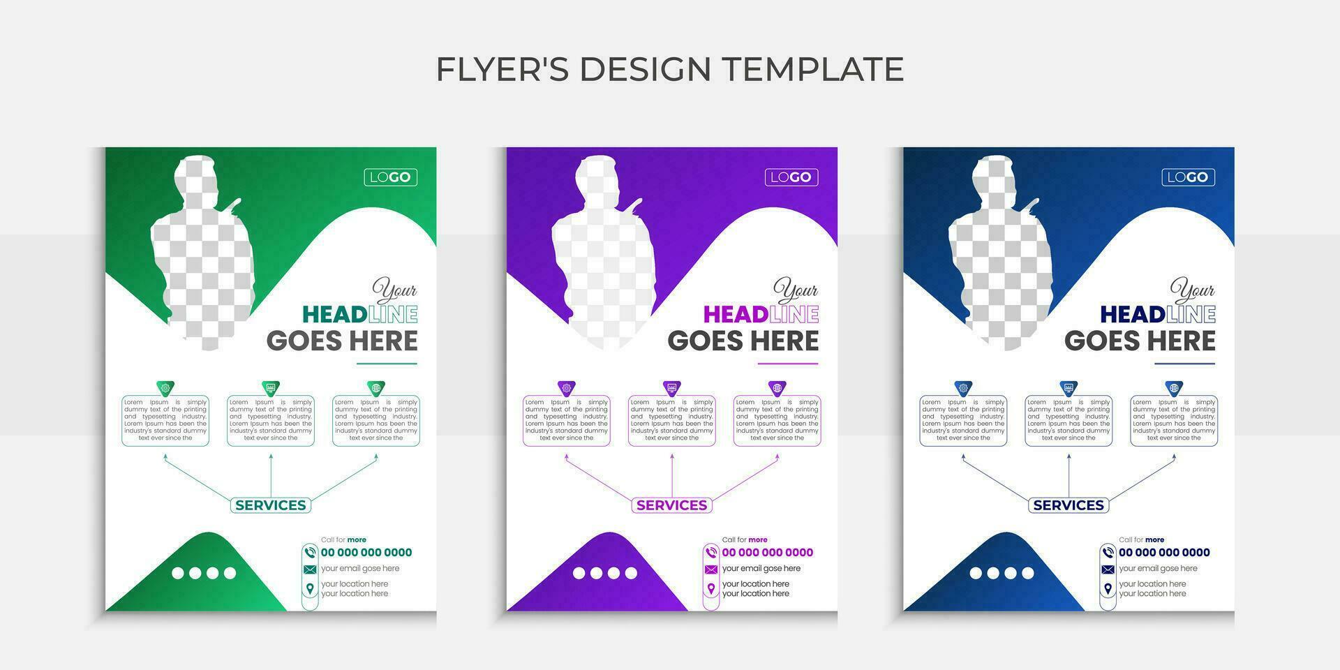 Modern Corporate Business, Flyer Design Template, perfect for creative professional Business, Creative Styles Flyer Design Layout Template in A4, Vector Unique Design Template.