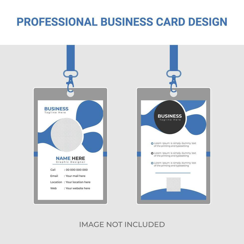 Professional business id card design, rest vector