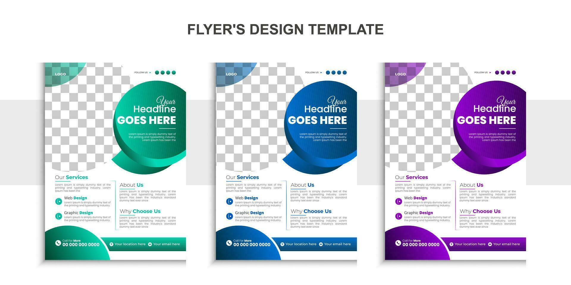 Modern Corporate Business, Flyer Design Template, perfect for creative professional Business, Creative Styles Flyer Design Layout Template in A4, Vector Unique Design Template.