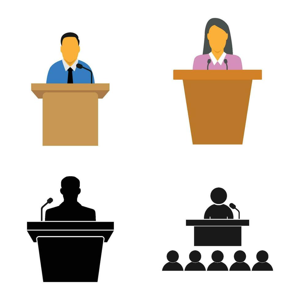 Public speaker icon vector
