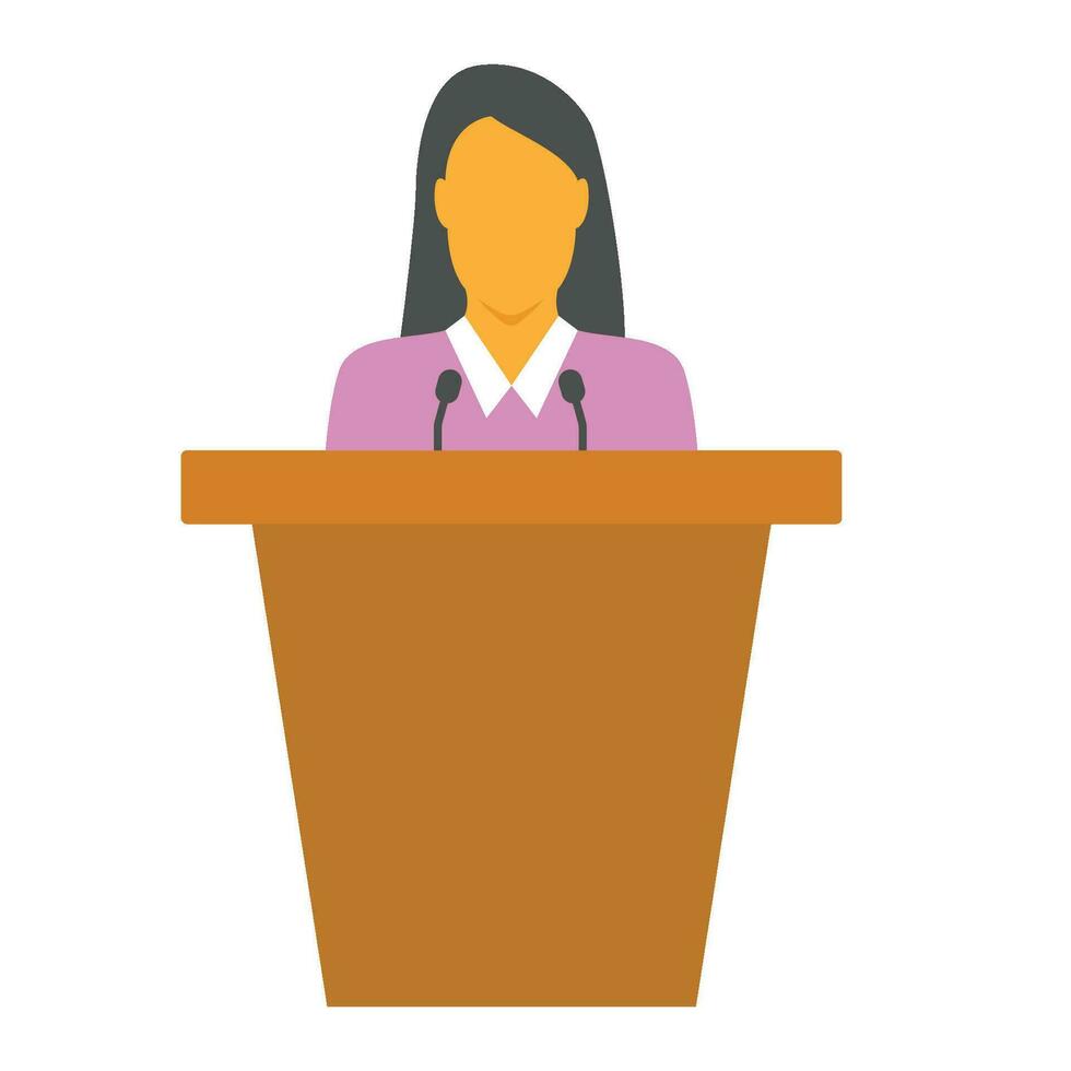 Public speaker icon vector