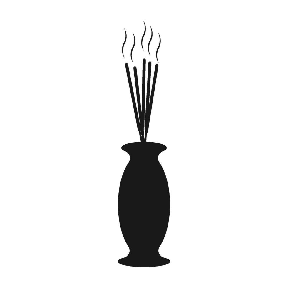Chinese prayer incense vector icon