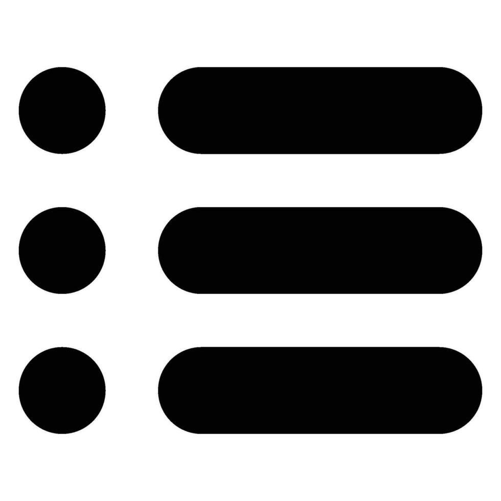 Three Bar Line Icon vector