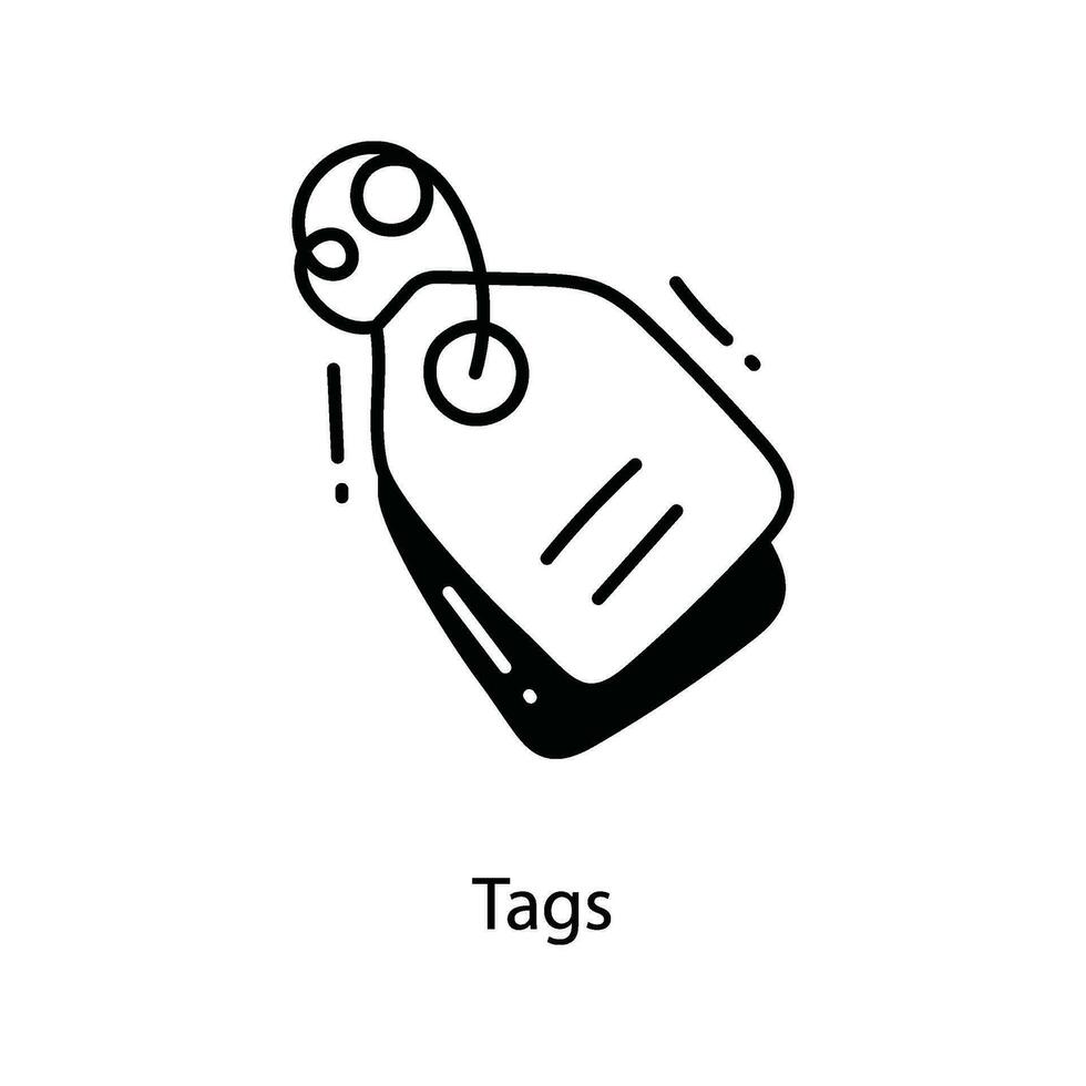 etiquetas garabatear icono diseño ilustración. márketing símbolo en blanco antecedentes eps 10 archivo vector