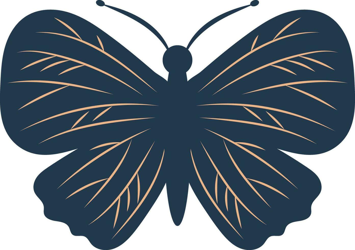 Butterfly Insect Natural Decor Celebration Spring Season Illustration Graphic Element Art Card vector