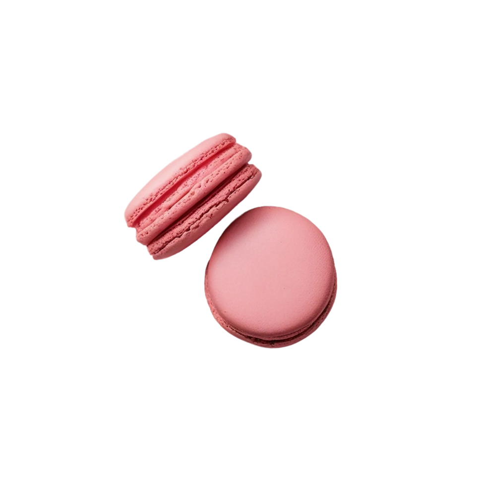 Macaroon Macaron Raspberry Buttercream Small Gods isolated on transparent background AI Generative png