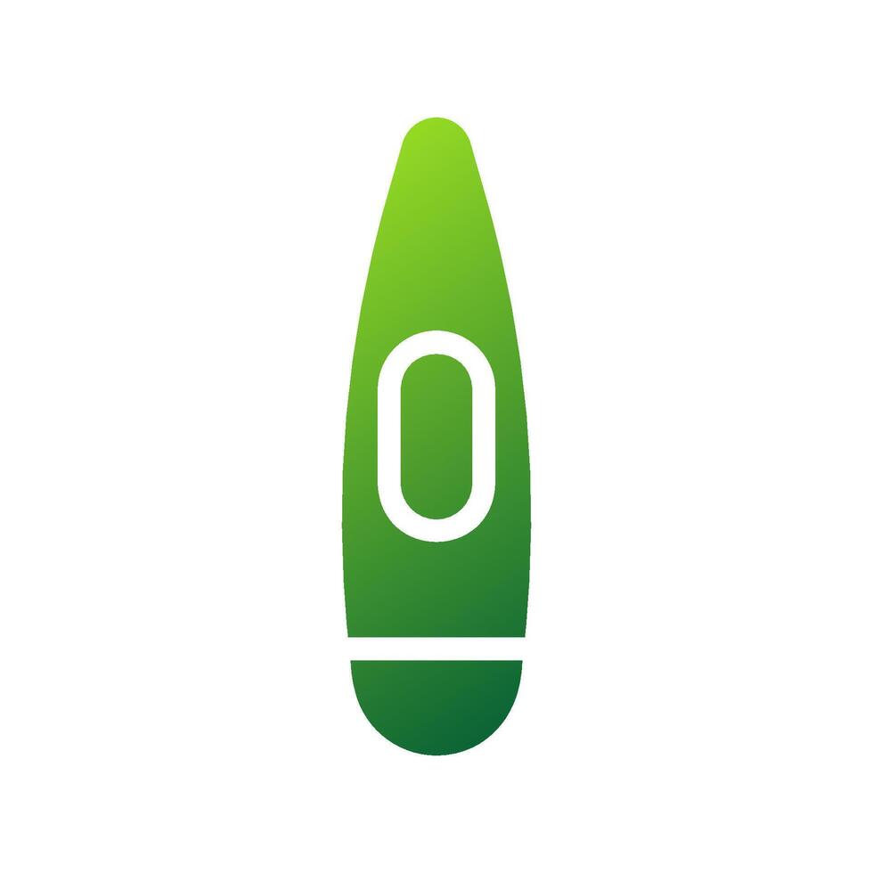 Canoe icon solid gradient green sport symbol illustration. vector