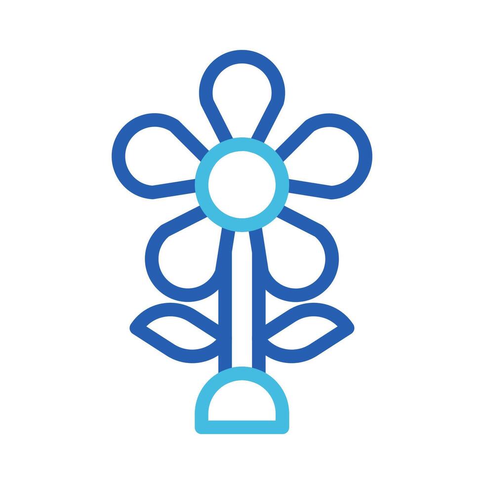 Flower icon duocolor blue colour easter symbol illustration. vector